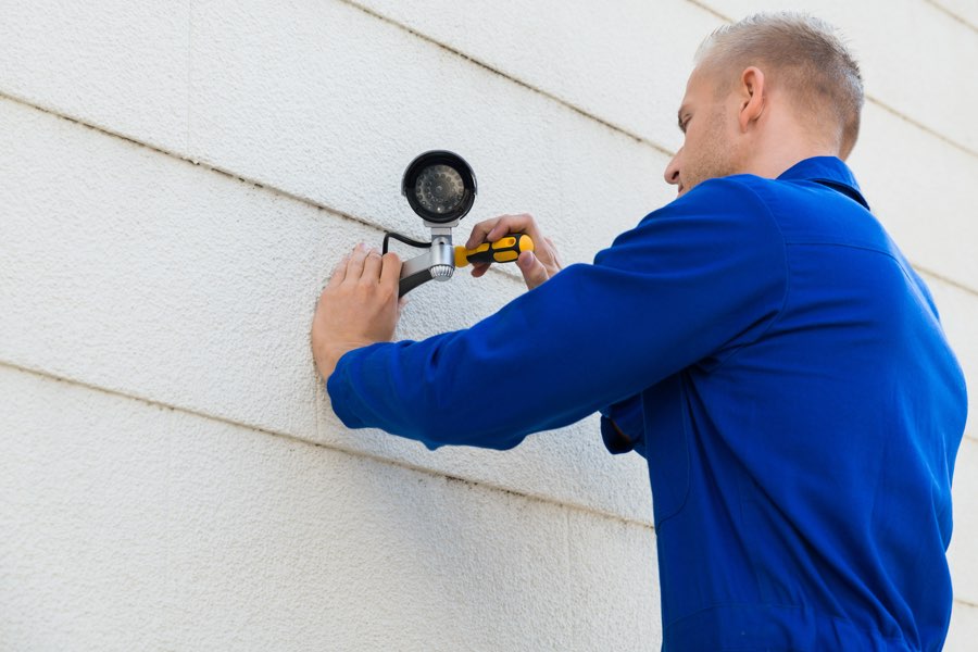 Professional Security Installation of a security camera